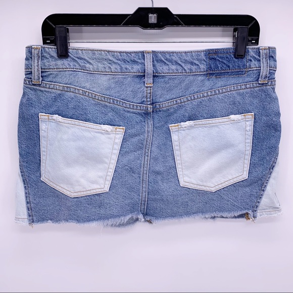 We the Free FP Denim Jean Skirt with Button Fly - Picture 5 of 8